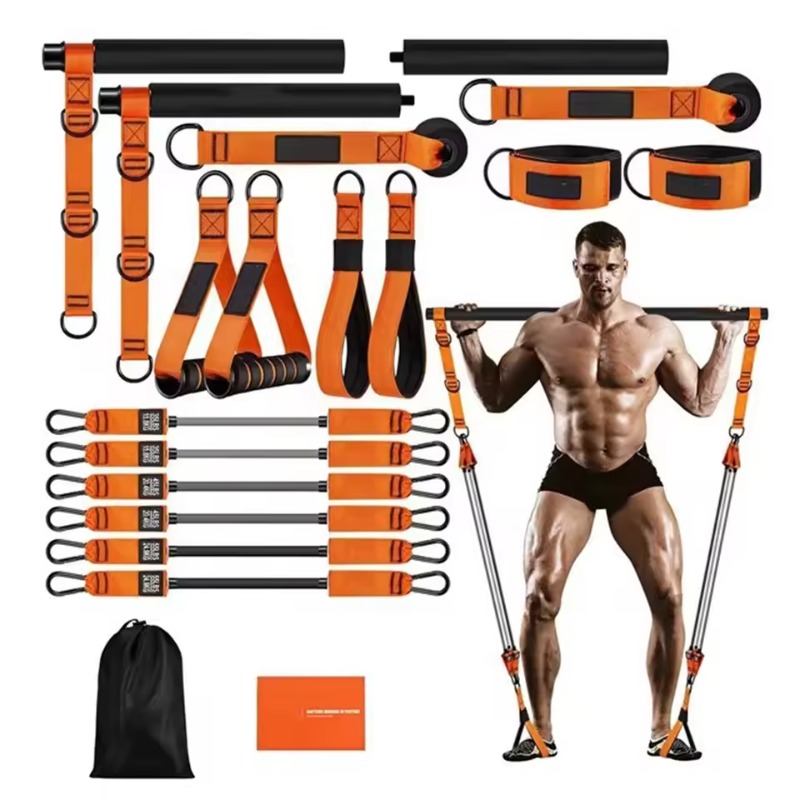 Pilates Yoga Barı - Kit Bar Pilates dengan Resistance Band,