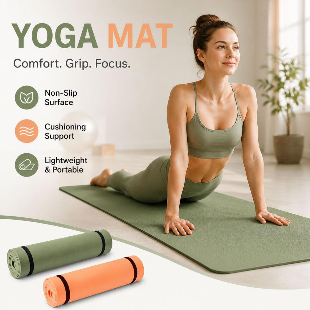 Pilates Yoga Matte - Matras Yoga Tebal Anti-selip Matras Olahraga