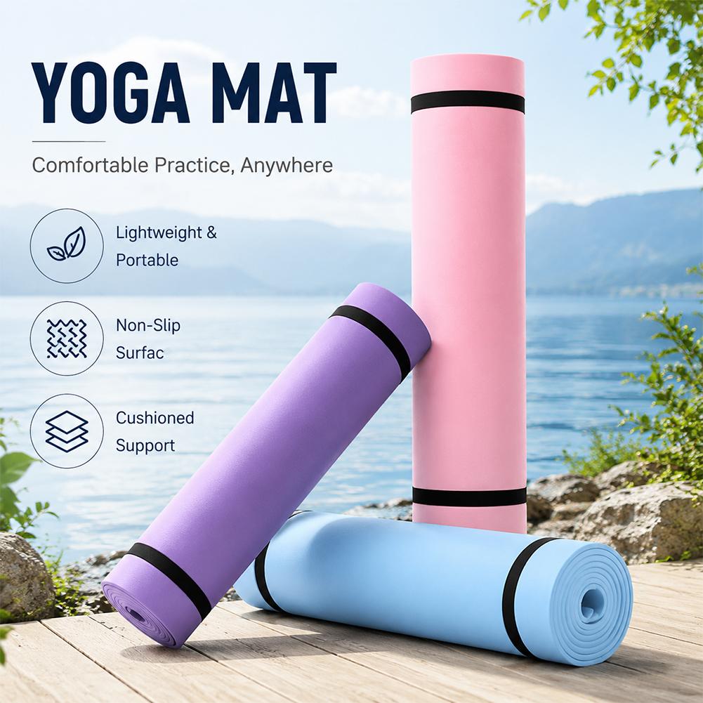 Pilates Yoga Matte - 1/2 Buah Tikar Yoga Tebal Anti-selip