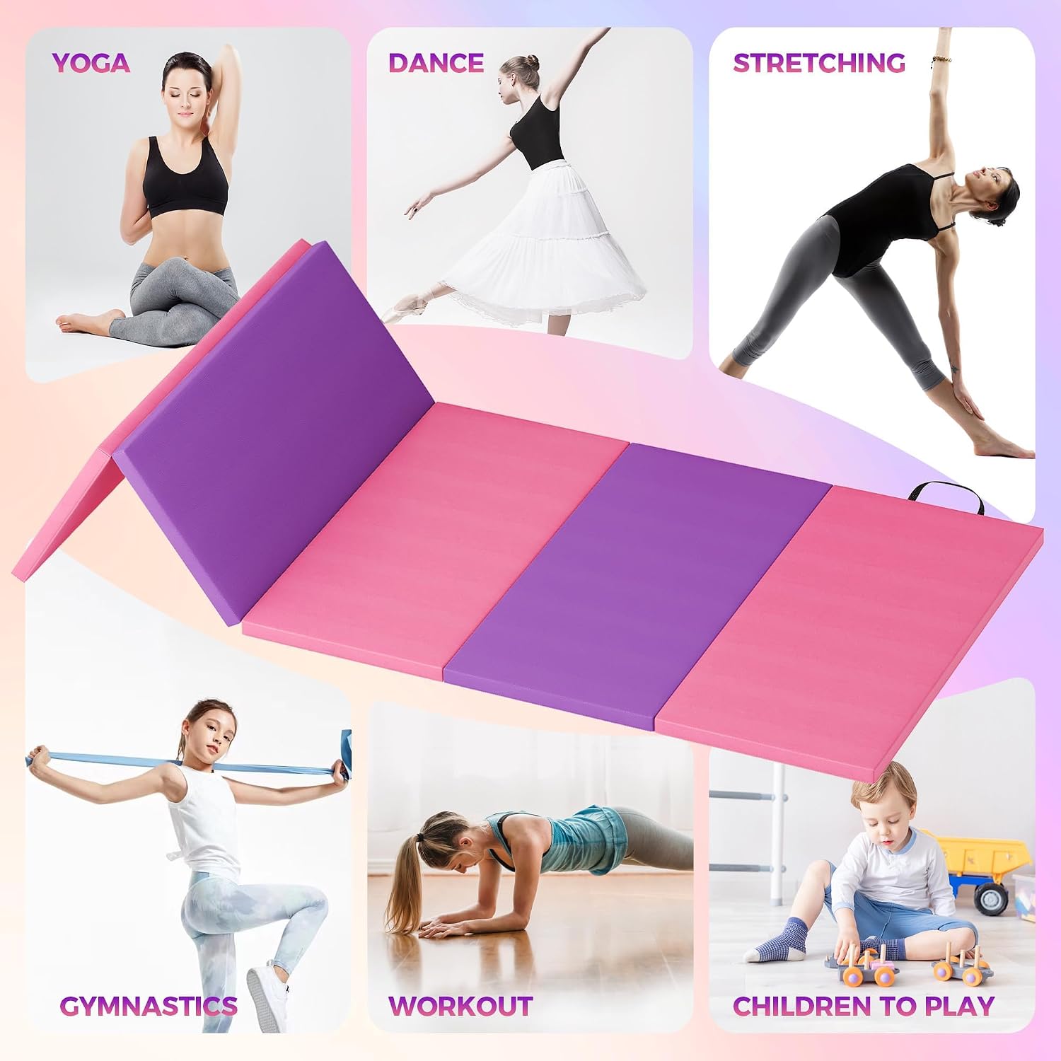 Matras Yoga Lipat, Matras Sena - Pilates Yoga Matte ulasan dan harga