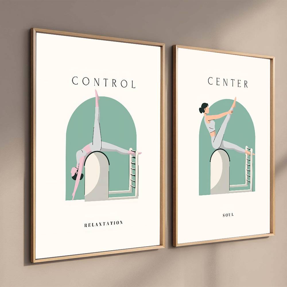 Poster Ilustrasi Latihan Pilat - Flow Yoga Pilates ulasan dan harga